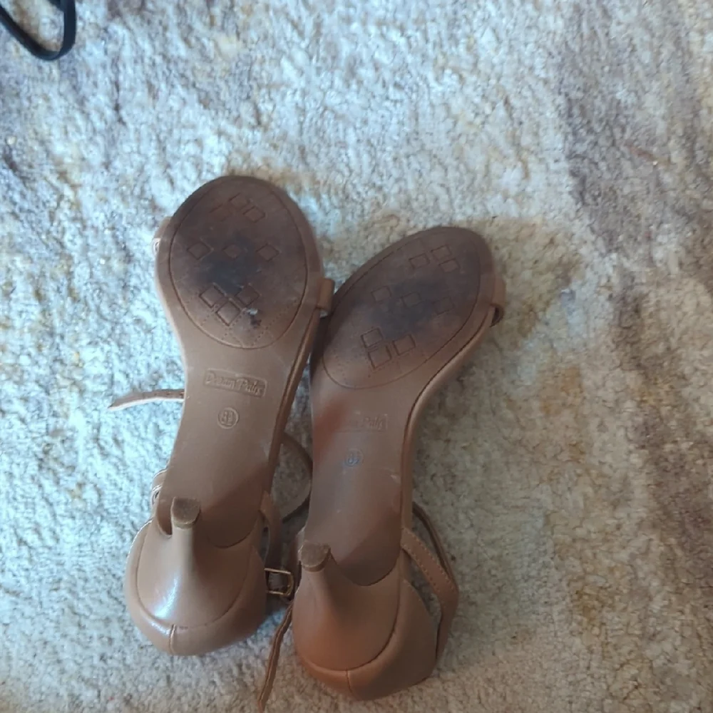 Dream Pairs Beige Strappy Heels
